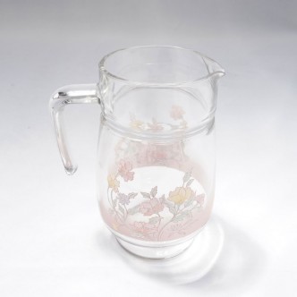 Floral Glass Water Jug