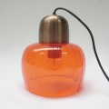 Space Age Orange Hanging Lamp