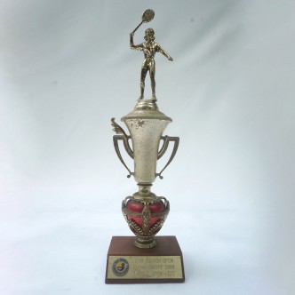 Female Figurine w Racket Trophy