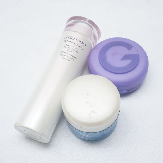 Used Beauty Product Containers